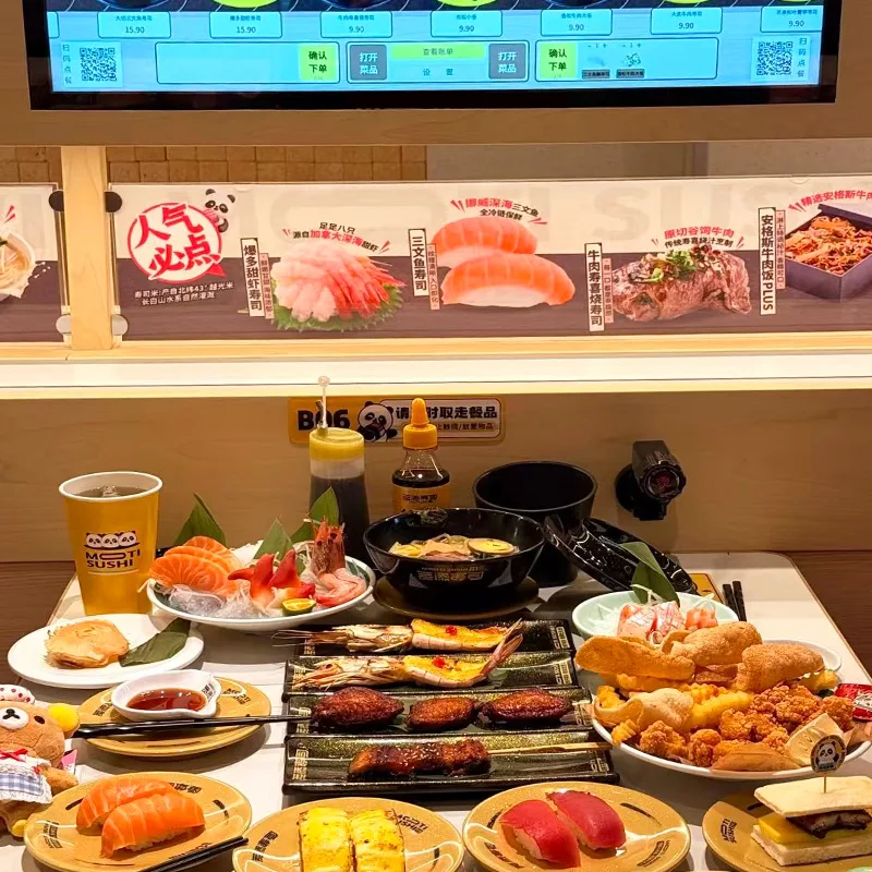 Automatische Sushi-Festpunkt-Förderbandausrüstung für Restaurants