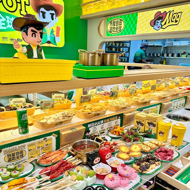 Automatic Rotating Hot Pot Conveyor Belt For Commercial Use Automatic Rotating Hot Pot Conveyor Belt For Commercial Use